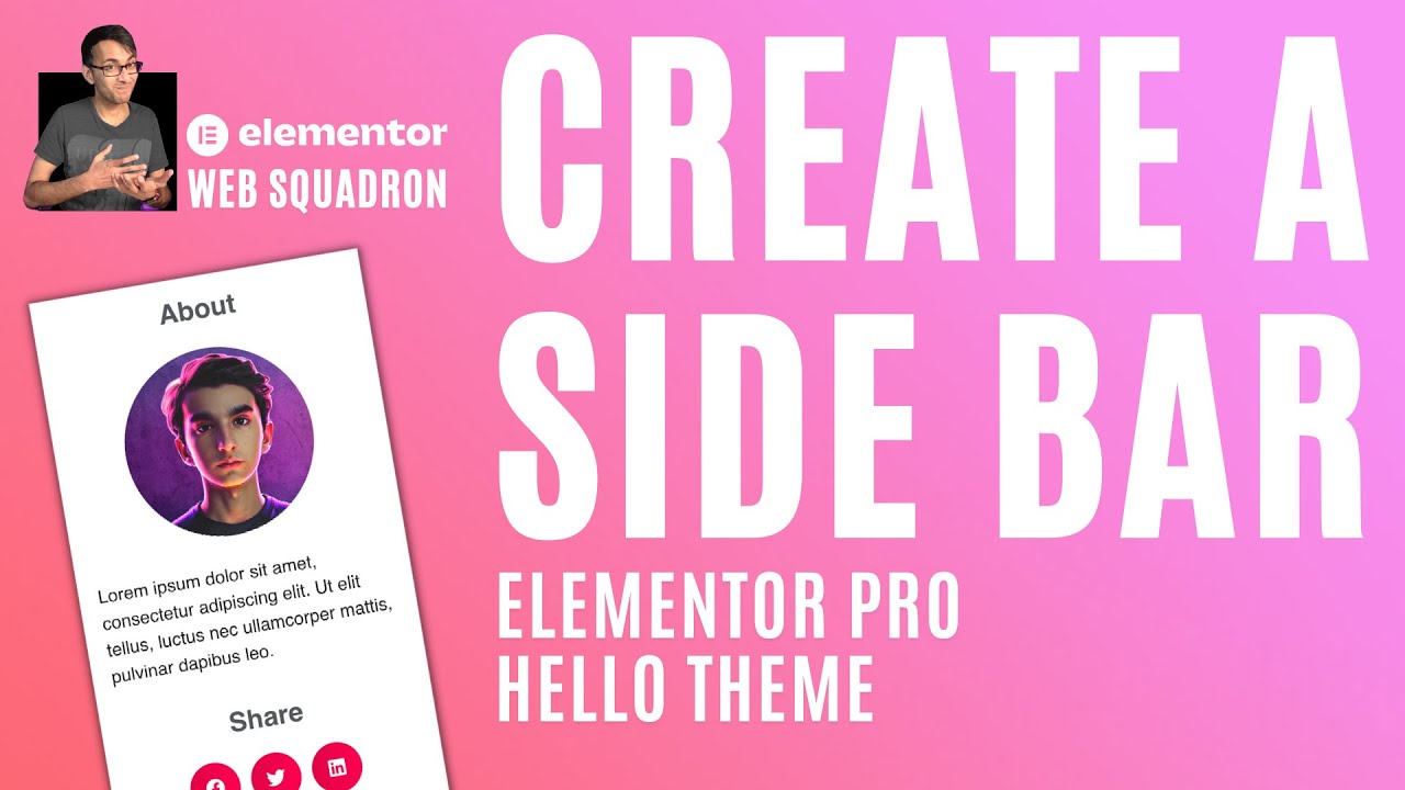 Добавить шаблон боковой панели — Учебное пособие по Elementor Wordpress — Тема Hello — ElementorPro