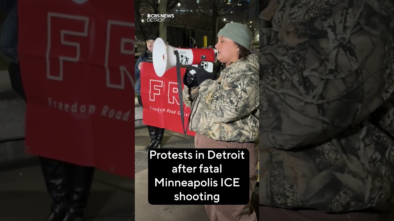 Protests in Detroit after fatal Minneapolis ICE shooting
