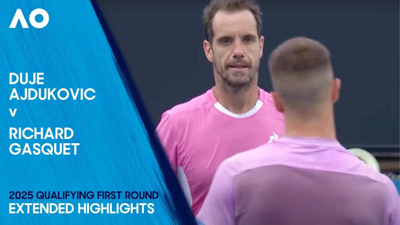 Duje Ajdukovic v Richard Gasquet Extended Highlights | Australian Open 2025 Qualifying First Round