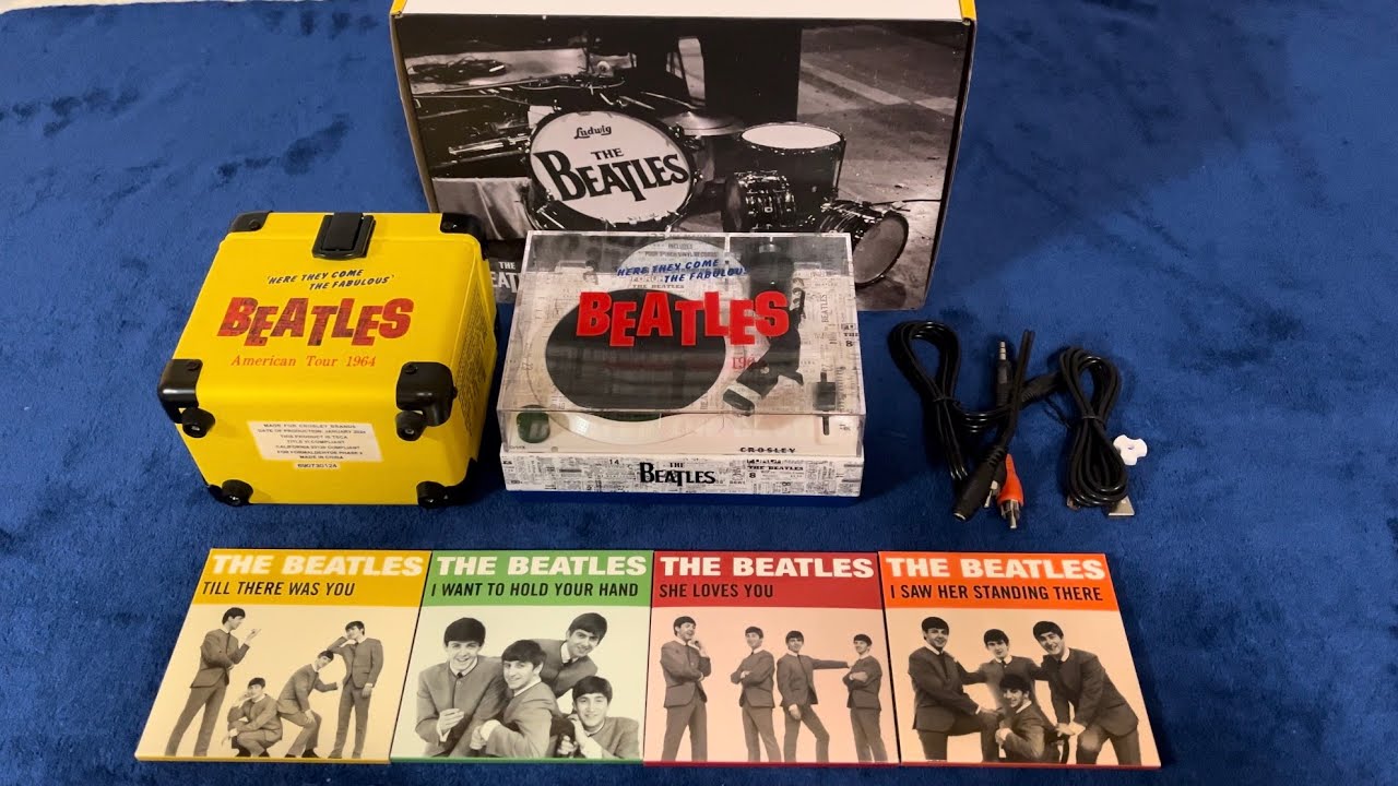 The Beatles Limited Edition RSD3 Mini Turntable With 3” Vinyl Records Unboxing
