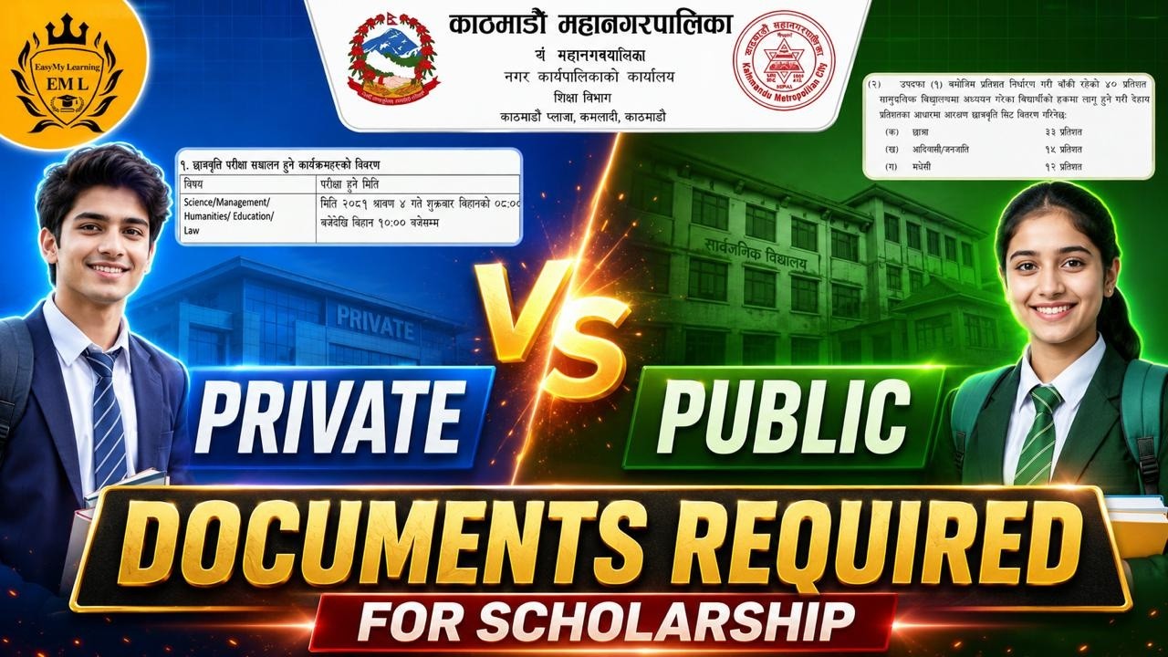 Kathmandu Metro Scholarship 2083 | Required Documents Explained | Private vs Government school