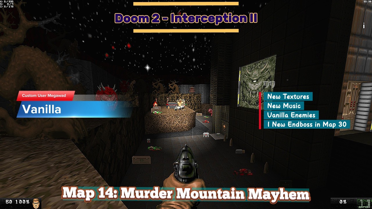 Doom II - [Interception II] - Map: #14 - Murder Mountain Mayhem - [4K60ᶠᵖˢ]