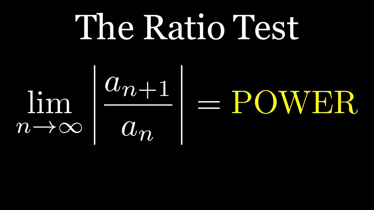 The ONLY Series Test You Need (Ratio Test)