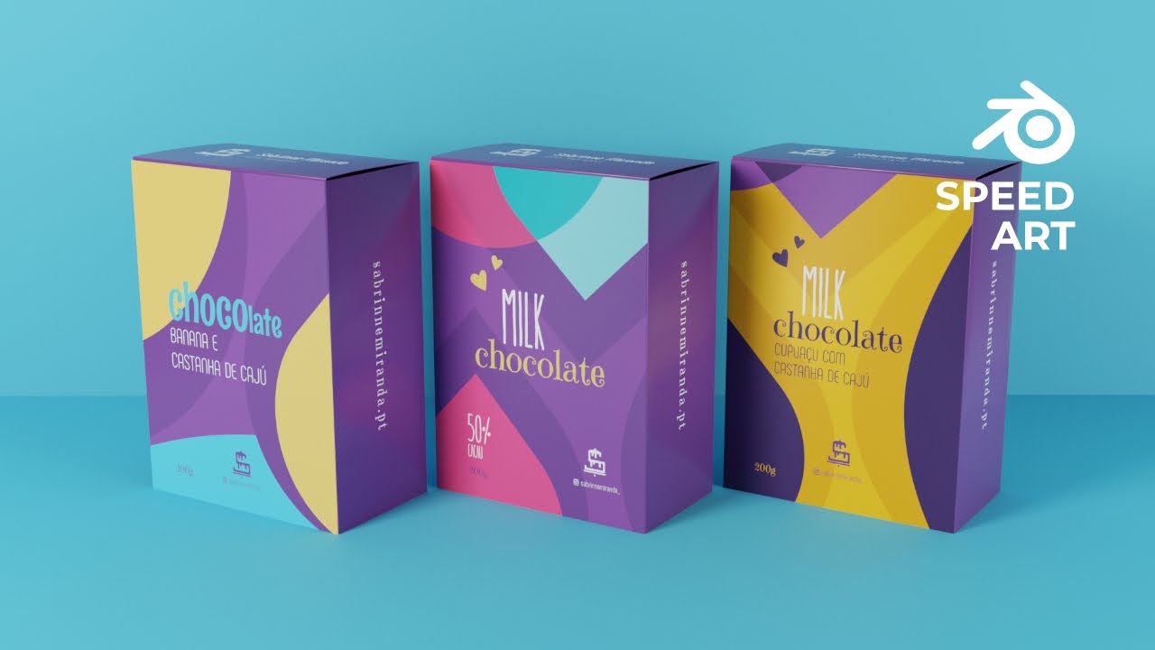 Modelling a packaging mockup in Blender 2.82 | Speed ​​Art