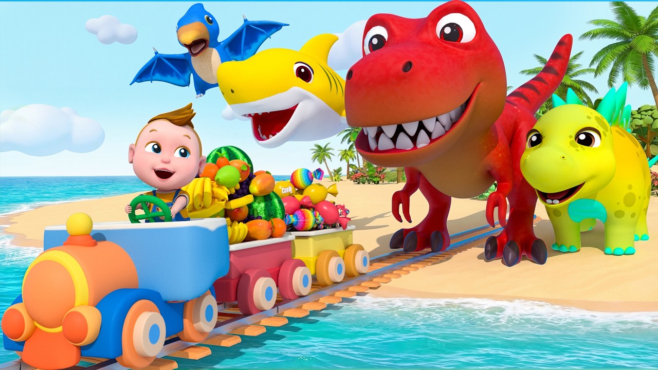 Trem Tchuu Tchuu, Canções de Dinossauros e Animais | Super Sumo Português - Música & Canção Infantil