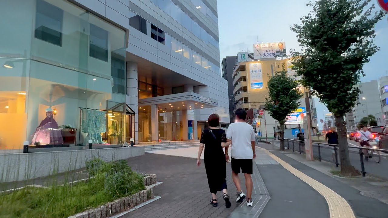 Relaxing sunset walking tour in Saitama at the evening  | 4K HDR Japan Walk