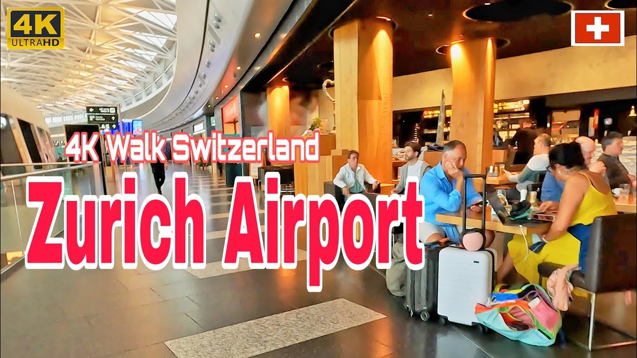 Zurich🇨🇭Airport Walk Tour/Switzerland/4K Walk Zurich International Airport/4K Walking tour Schweiz
