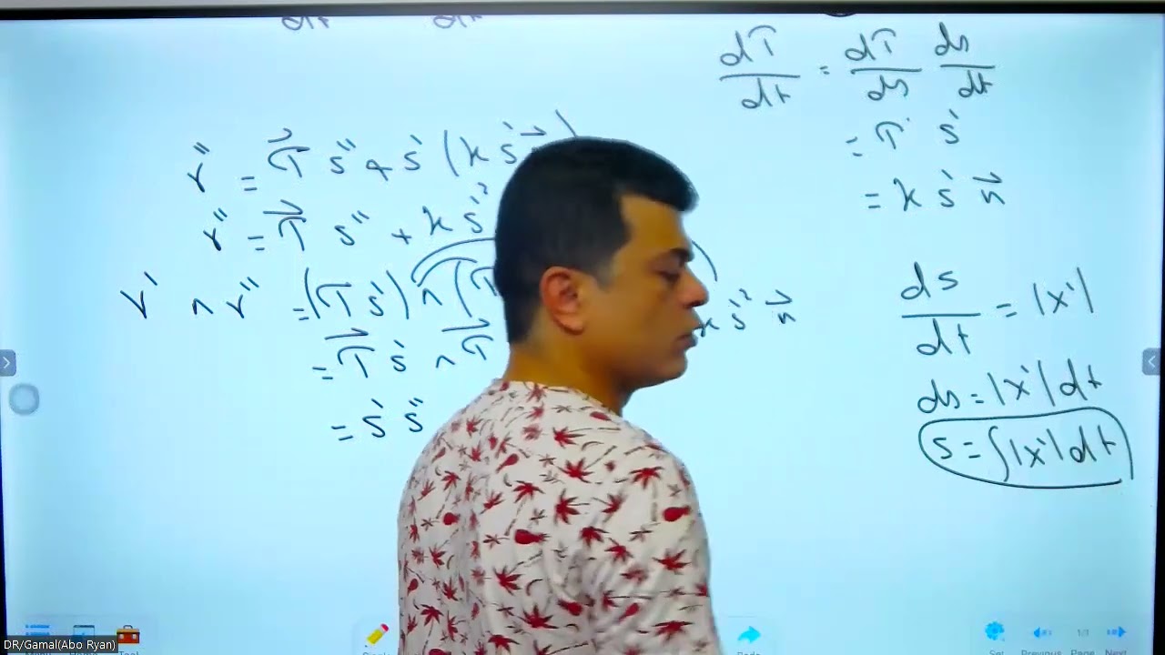 م15 الهندسه الخارجيه لمنحني الفراغ (الانحناء)