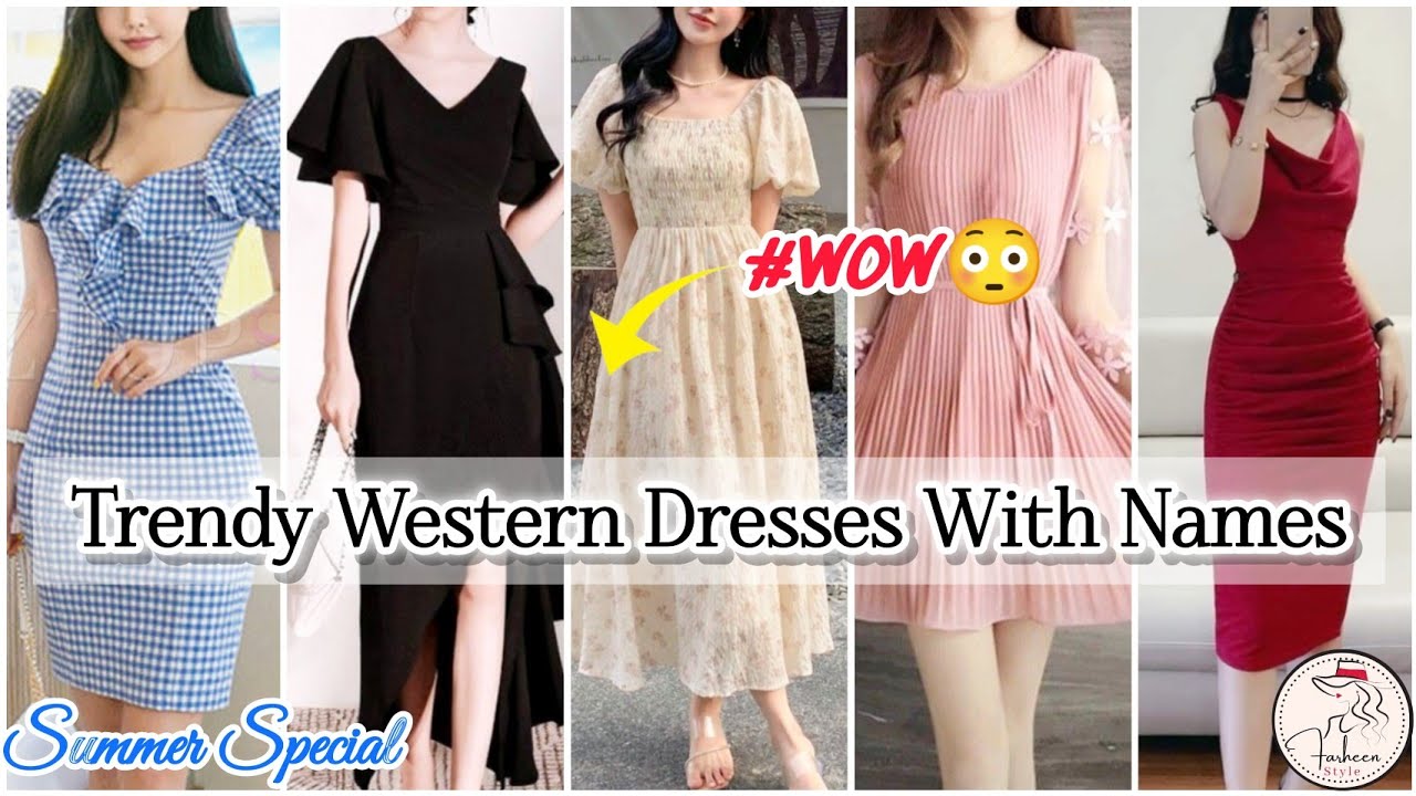 💯Types of Western dresses with names/trendy partywear western dress/long dress/maxi dress with names