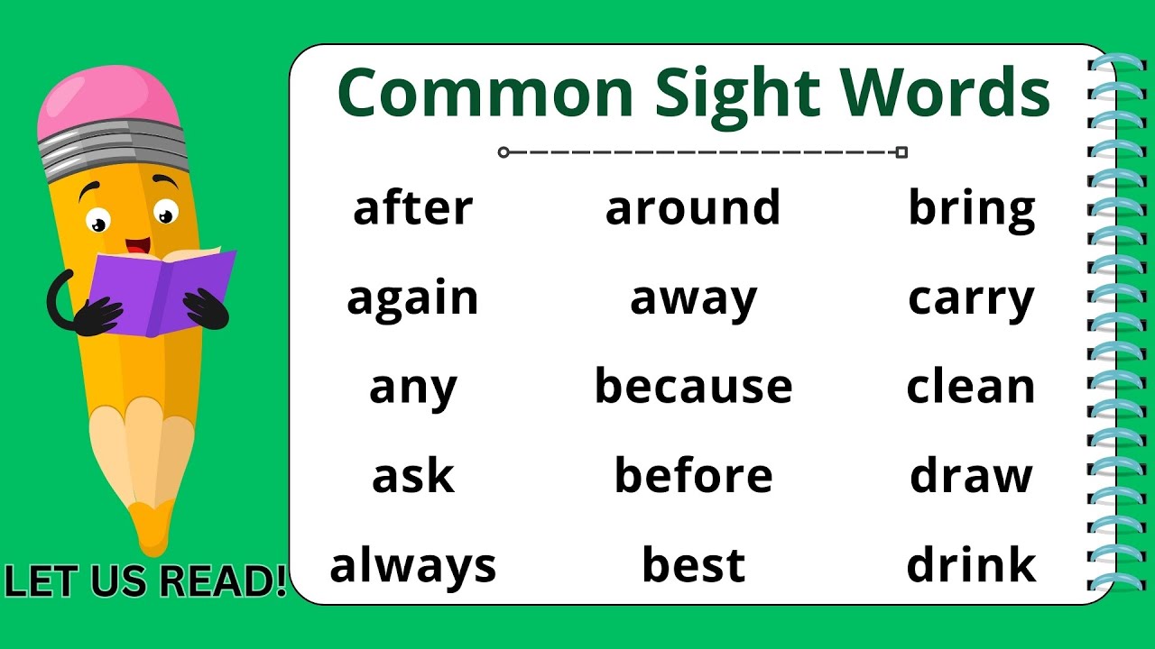COMMON SIGHT WORDS I Read along with me I with Teacher Jake