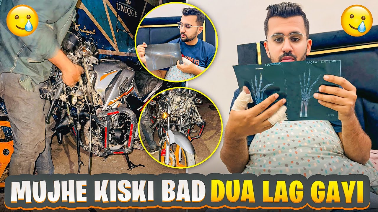 First Time New Bike Ka Accident 😭 | Mjhe Kiski Bud Dua Lag Gayi | Malik Waqar Vlogs