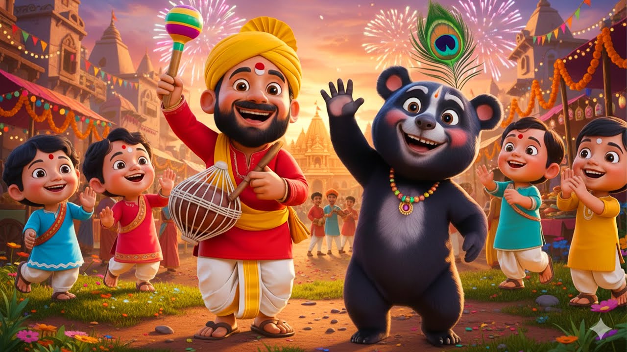 कालू मदारी आया - Kalu Madari Aaya | भालू नाचा 🐻 | Hindi Rhymes For Kids | Nursery Rhymes, #KidsVideo