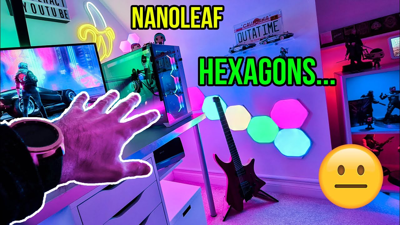 Я ПОТРАТИЛ 200 ДОЛЛАРОВ НА ШЕСТИГРАННИКИ Nanoleaf 🤦‍♂️ *Устанавливаю формы Nanoleaf в свою ИГРОВУ...