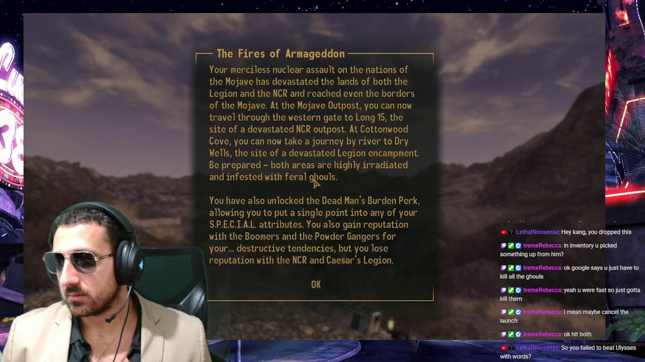Playing as the King Walking Down The Lonesome Road (Fallout New Vegas)