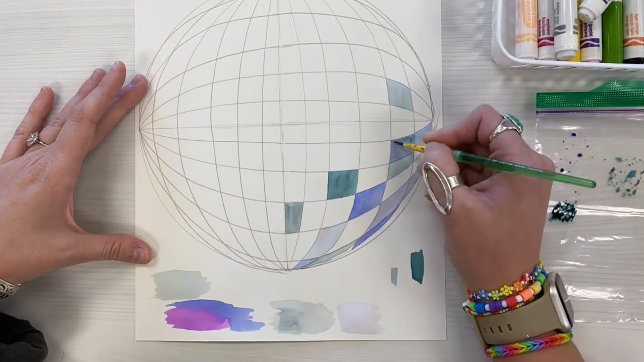 Disco Ball Paintings - Art Lesson