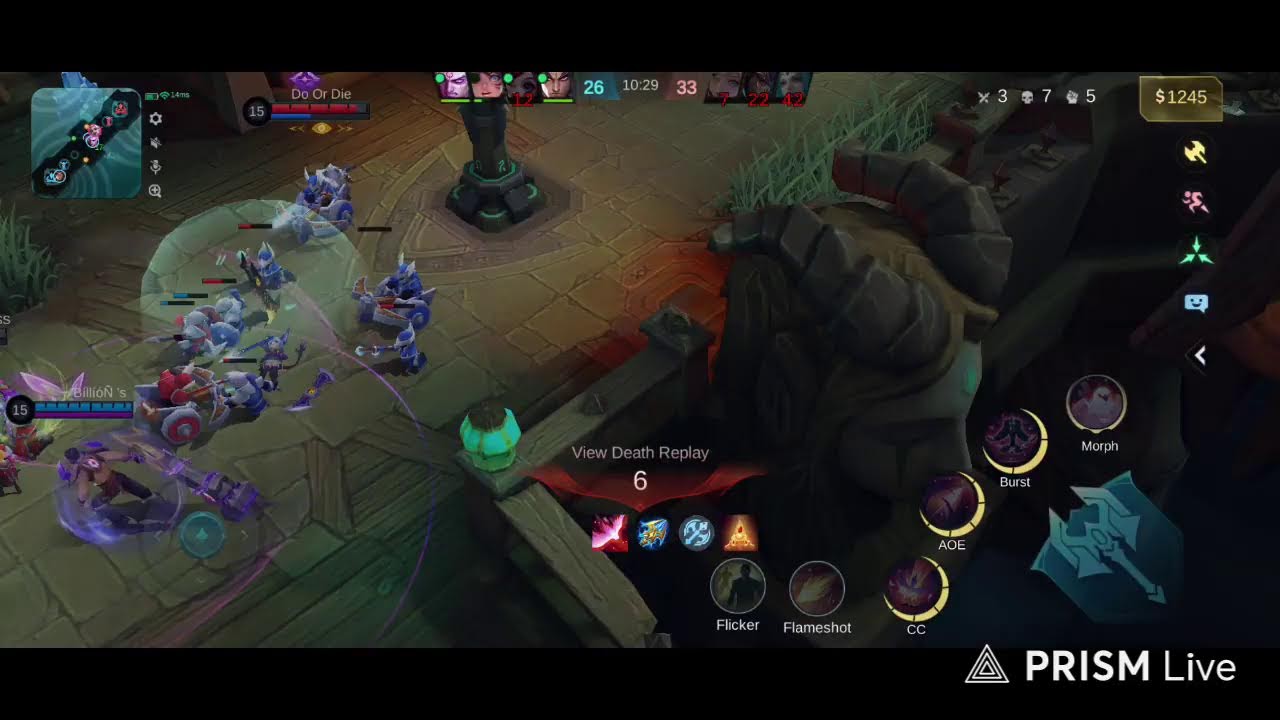 Live streaming of Game of BD