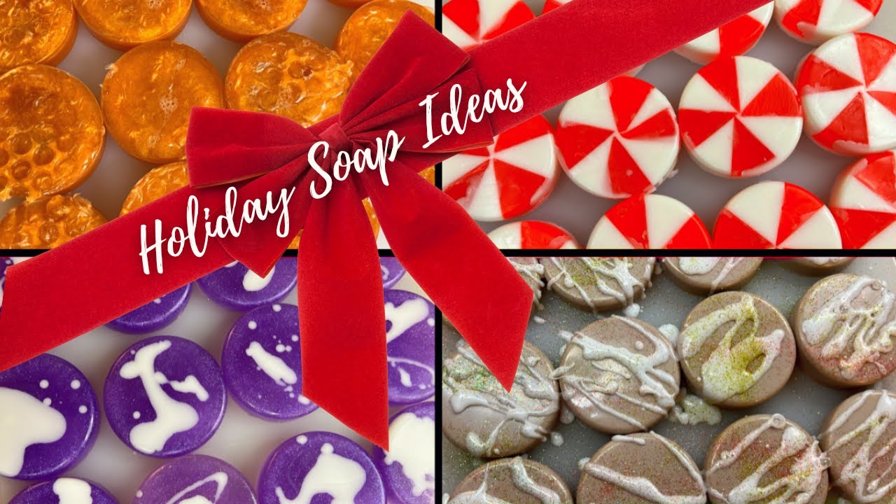 Holiday Soap Ideas - easy melt and pour soap projects using just one mold