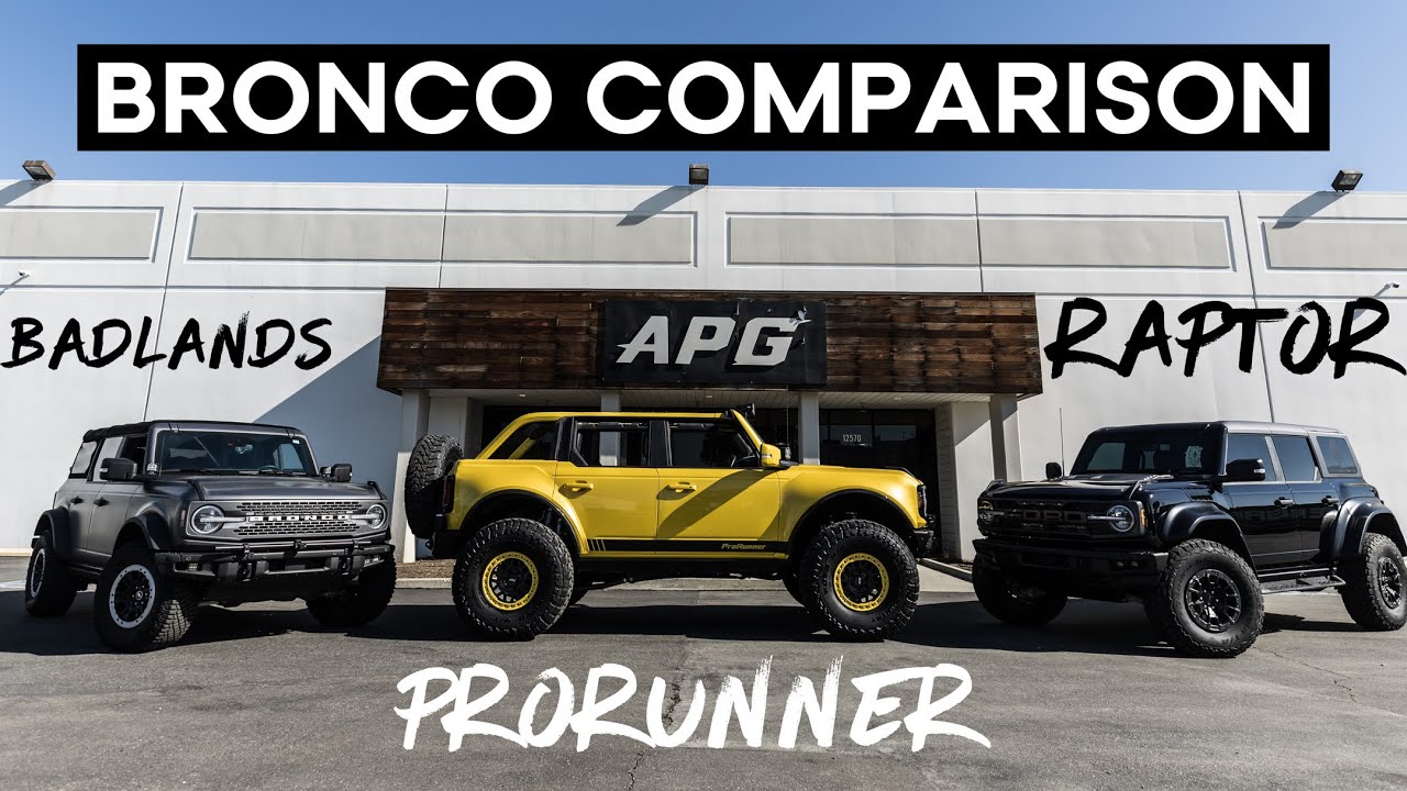 BRONCO BADLANDS vs RAPTOR vs PRORUNNER | Suspension Articulation Test