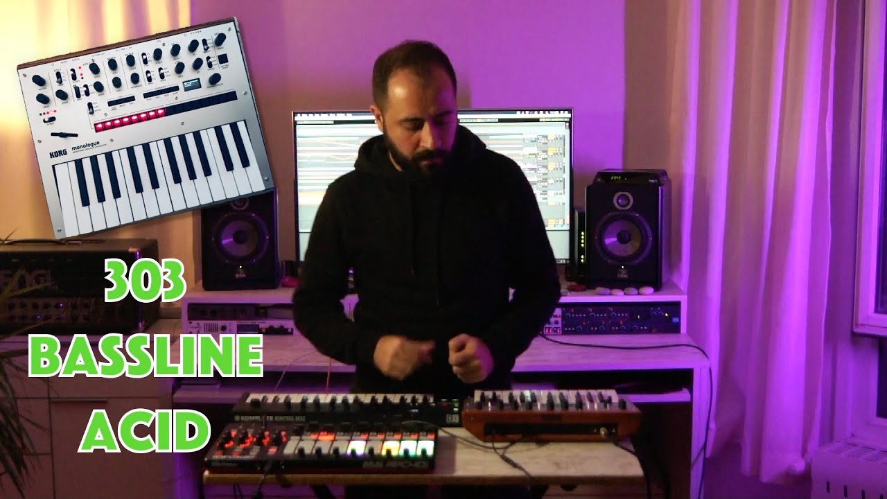 Korg Monologue 303 Bassline Acid Sequence Live Performance