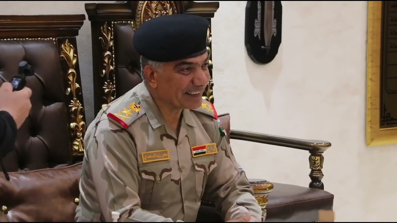 الفريق الركن معن السعدي يستقبل السيد رئيس أركان الجيش الفريق اول ق خ الركن عبد الأمير رشيدا يارالله
