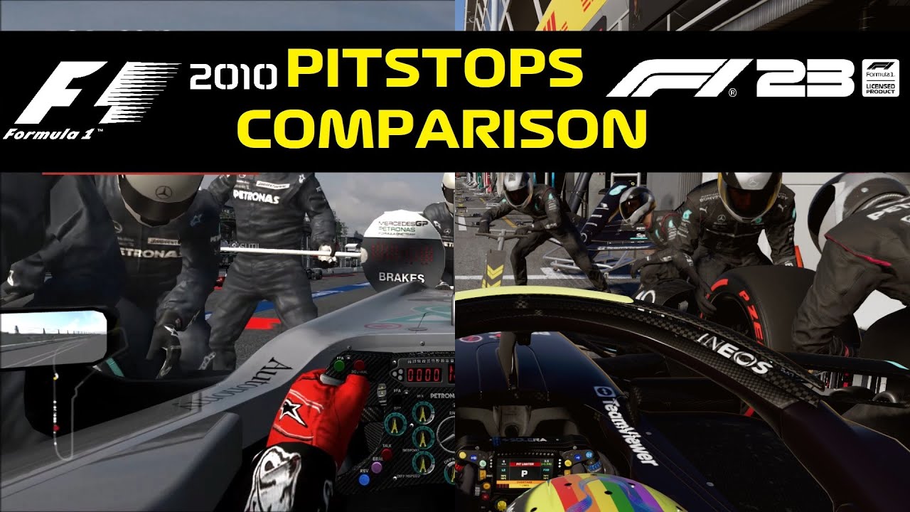 Evolution of Pitstops - Codemasters F1 Game 2010-2023