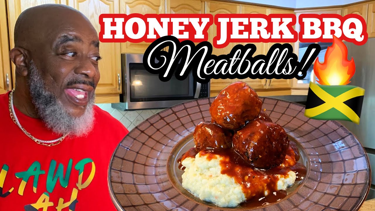 How to make Honey Jerk BBQ Meatballs & Cauliflower MASHED! | Deddy's Kitchen