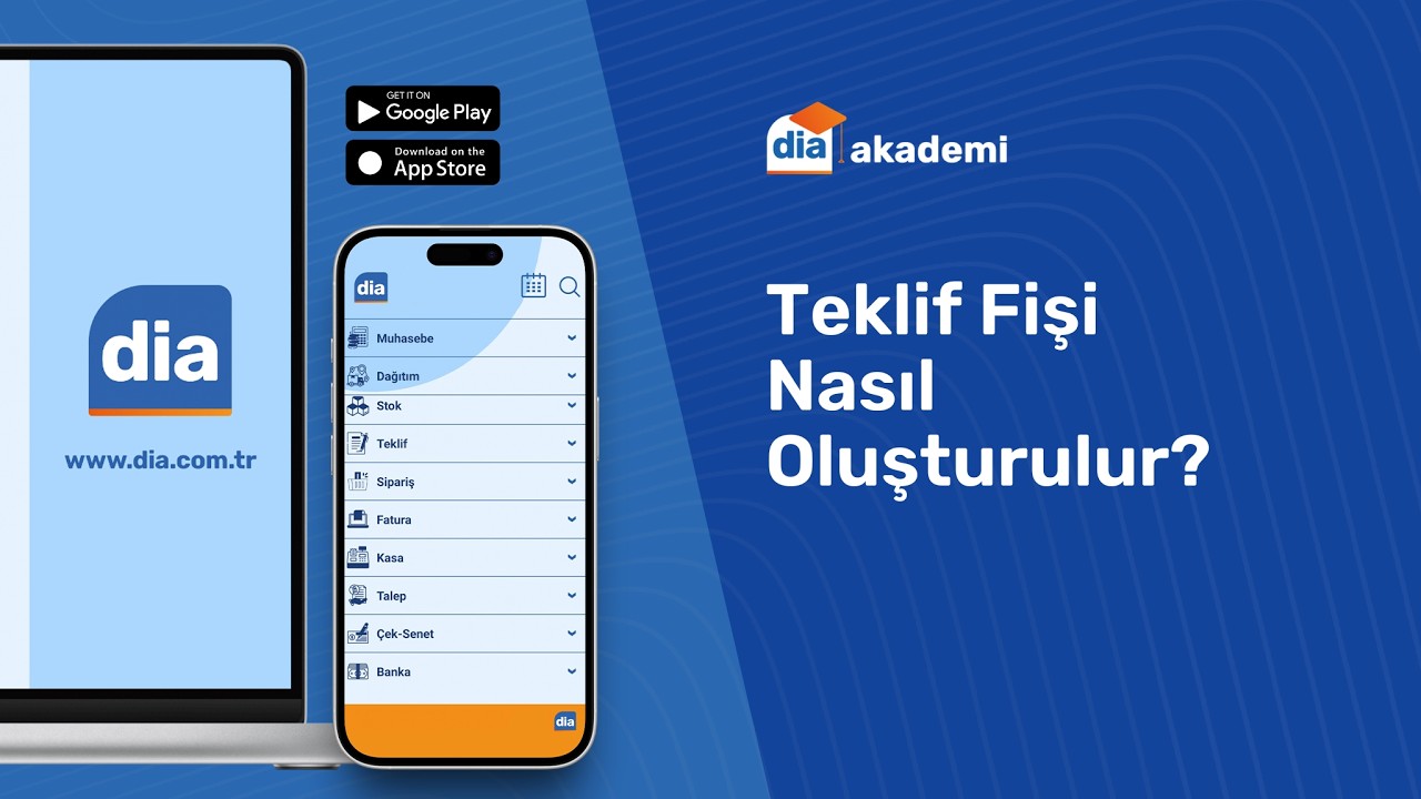 DİA'da Teklif Fişi Nasıl Oluşturulur?