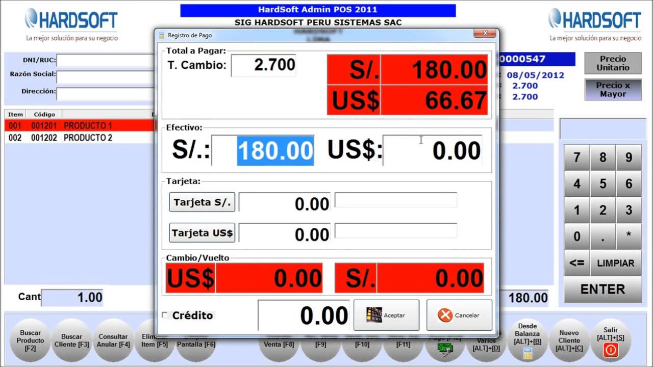 Caja Registradora Computarizada   Software Punto de Venta