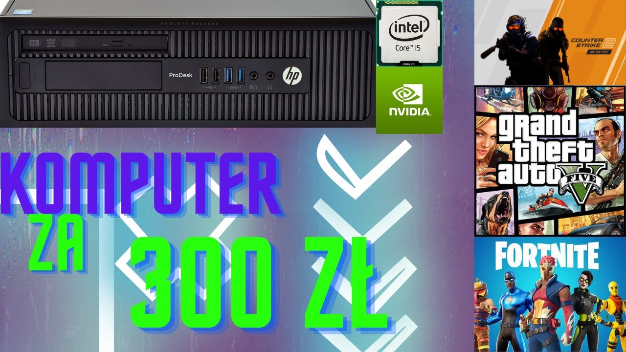 Komputer za 300 zł. HP ProDesk G1 SFF. Ulepszam Intel i5 GeForce GT1030. Tanie ulepszenie