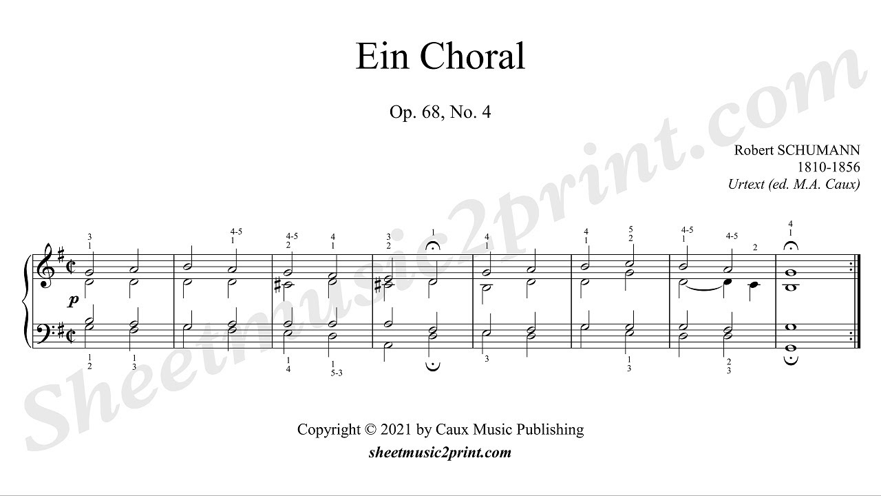 Schumann : Ein Choral, op. 68, no. 4