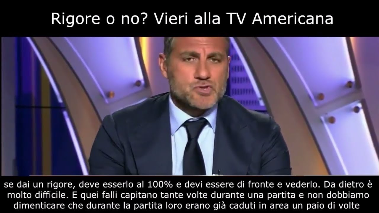 RIGORE O NO? VIERI alla TV AMERICANA, POST REAL-JUVE 1-3 (sub ITA)