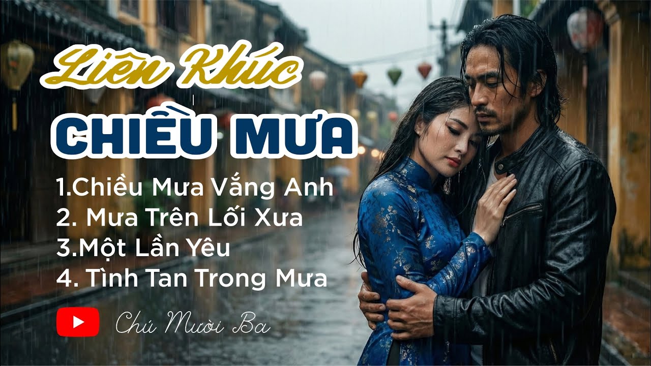 Liên Khúc Chiều Mưa Vắng Anh, Mưa Trên Lối Xưa, Một Lần Yêu, Tình Tan Trong Mưa | Chú Mười Ba