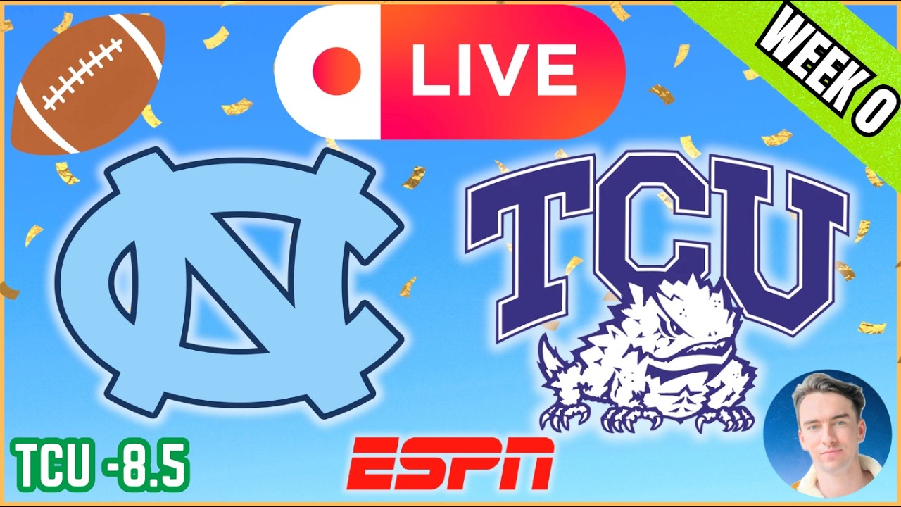 North Carolina @ TCU *College Football* LIVE 🔴 Week 0 Reaction 2026!
