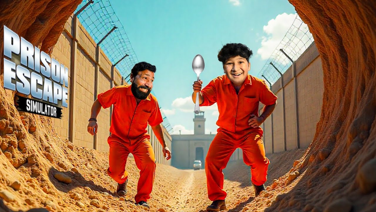 PAPA & ME Tried Escaping Prison… FAIL! 😂 | Prison Escape Gameplay