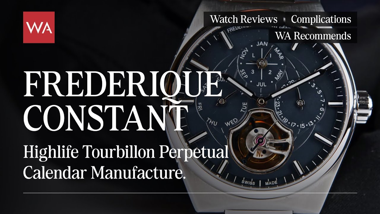 FREDERIQUE CONSTANT Highlife Tourbillon Perpetual Calendar Manufacture. Steel & Solid Gold.