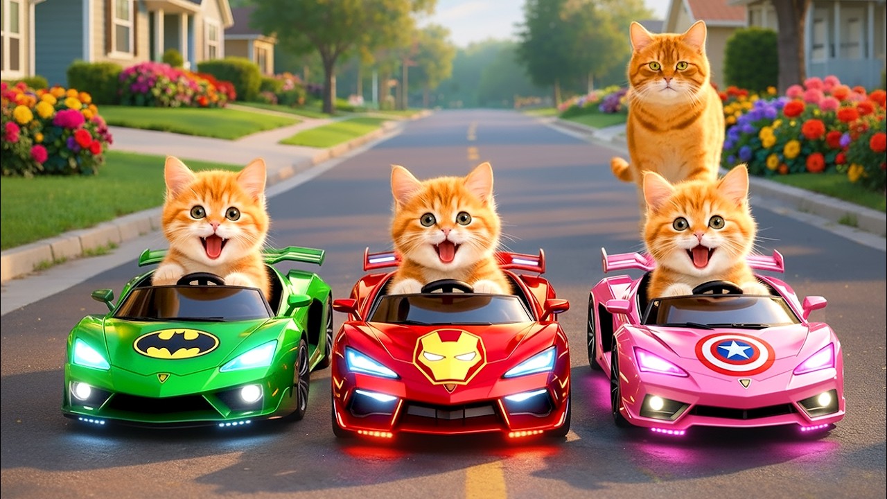 Kittens Drive Fire Demon Motorbikes 🚓 on a Revenge Mission to Rescue Mama Cat from a Bully💥🐱