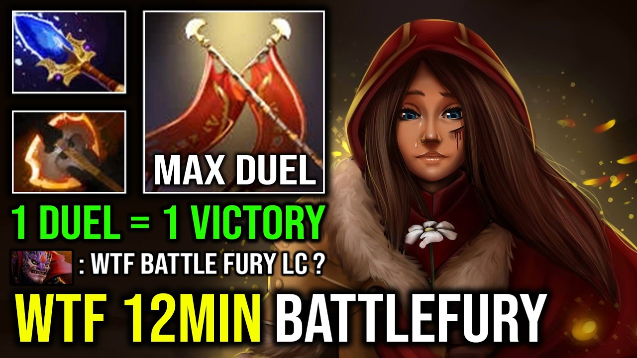 WTF 12MIN BATTLEFURY Cleave Dueling Max Damage Hard Counter Everyone Legion Commander Dota 2