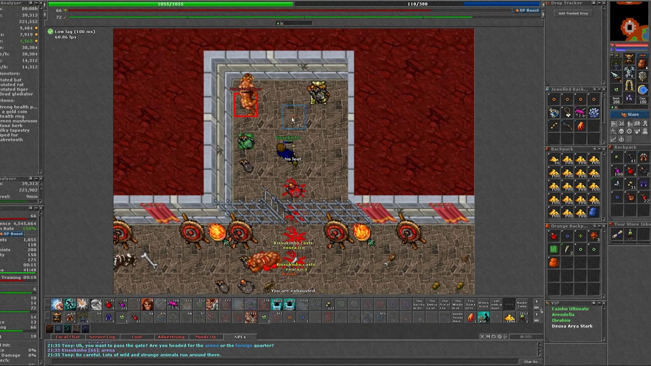 TIBIA - EK lvl 50+ hunt e task Mutated Rat e Mutated Tiger 250k h