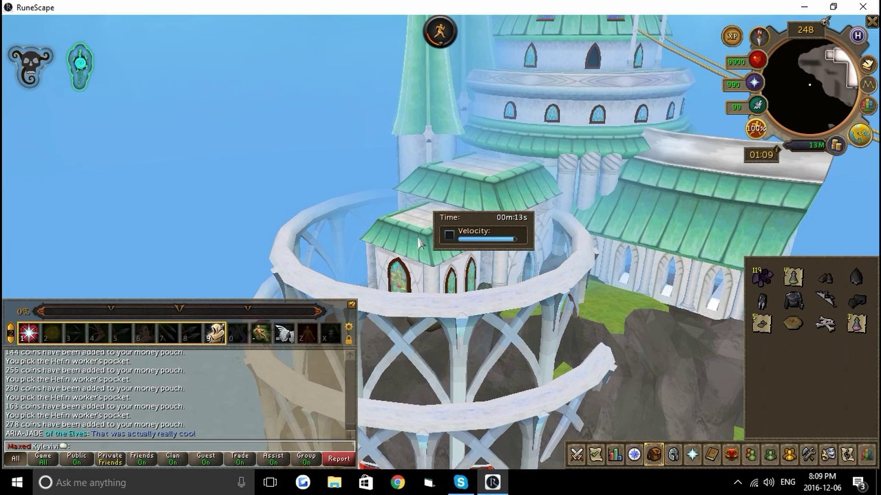 easy hefin agility (afk agility in runescape)