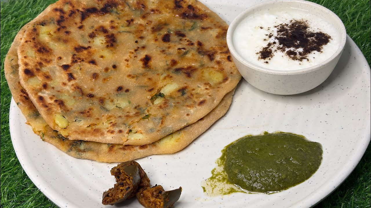 ढाबा स्टाइल आलू पराठा 😋 | कुरकुरा बाहर, नरम अंदर | हरियाणवी बोली देसी खाना#alooparatha#aloorecipe #
