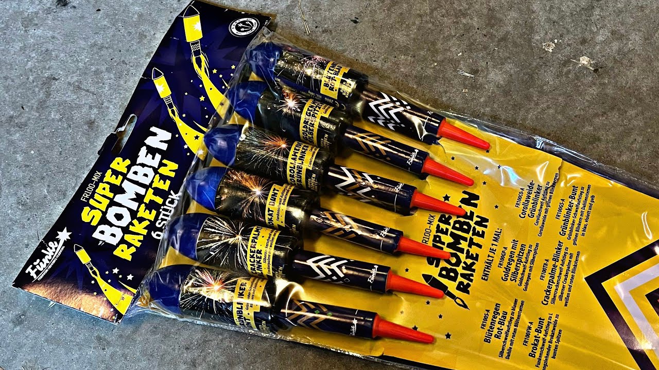 Super Bomben Raketen : Funke Fireworks : 100 Gram : FR100-Mix : Cat. F3