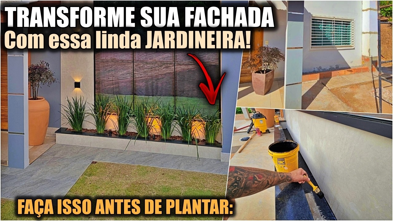 Como Fazer JARDINEIRA no Muro ou Fachada da Casa (Passo a Passo e Impermeabilização)