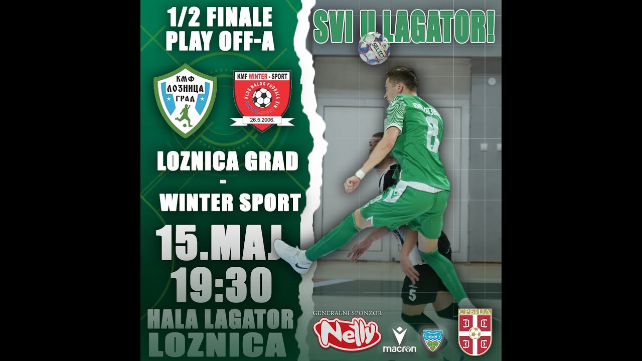 Loznica Grad - Winter sport Niš Prva futsal liga Srbije. Hala Lagator Loznica 3. utakmica