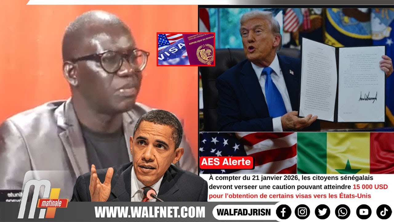 Visa aux USA, caution exigée, clash de l'ex-président Obama à la politique de Trump:belle analyse BT