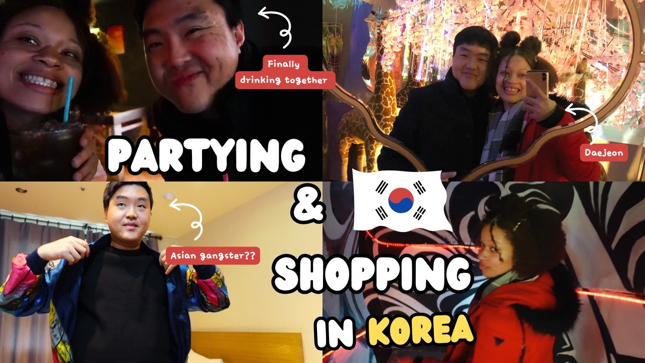 Our First time partying together & Vintage Shopping in Korea! 🇰🇷 Couple Trip to Daejeon ❄️ AMBW 국제커플