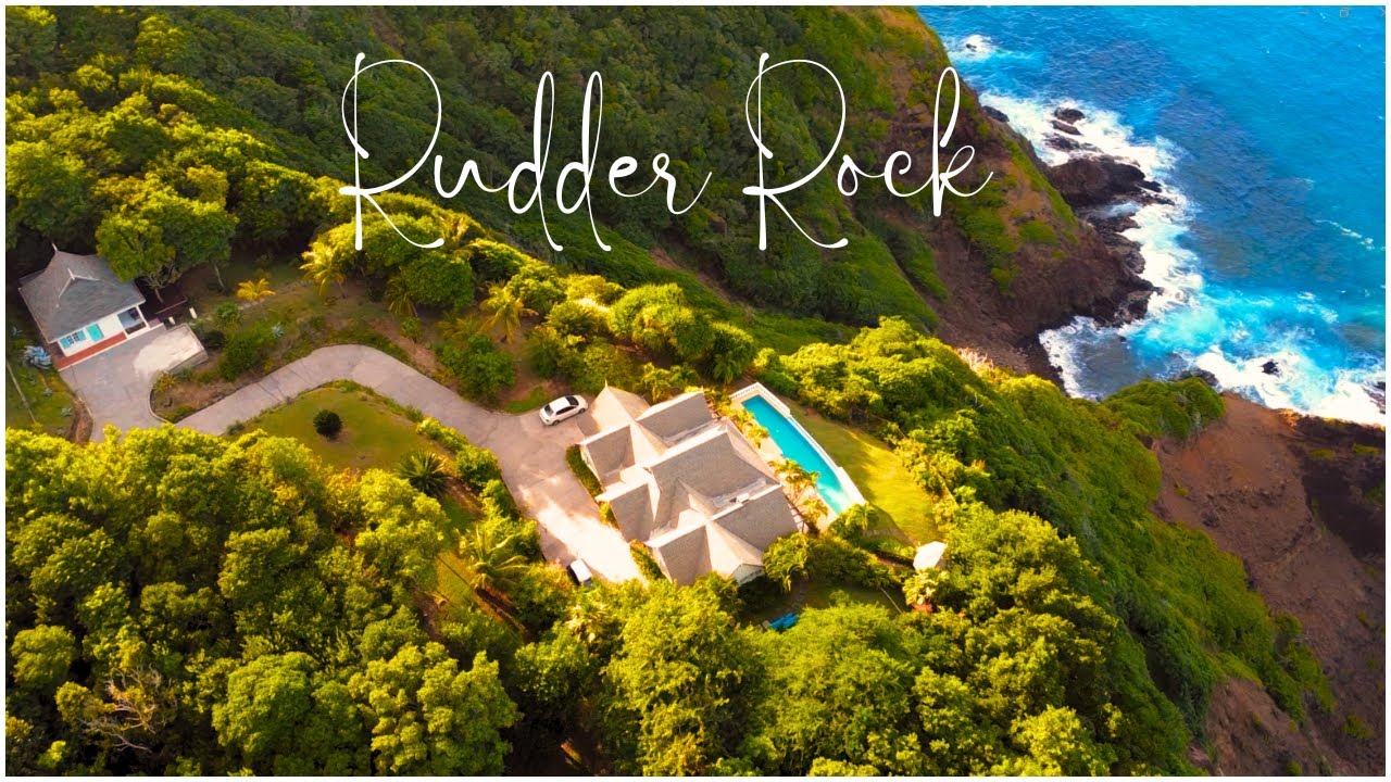 Luxury Waterfront Villa in Cap Estate, St. Lucia 🌊✨ | Stunning Drone Tour of Rudder Rock Villa