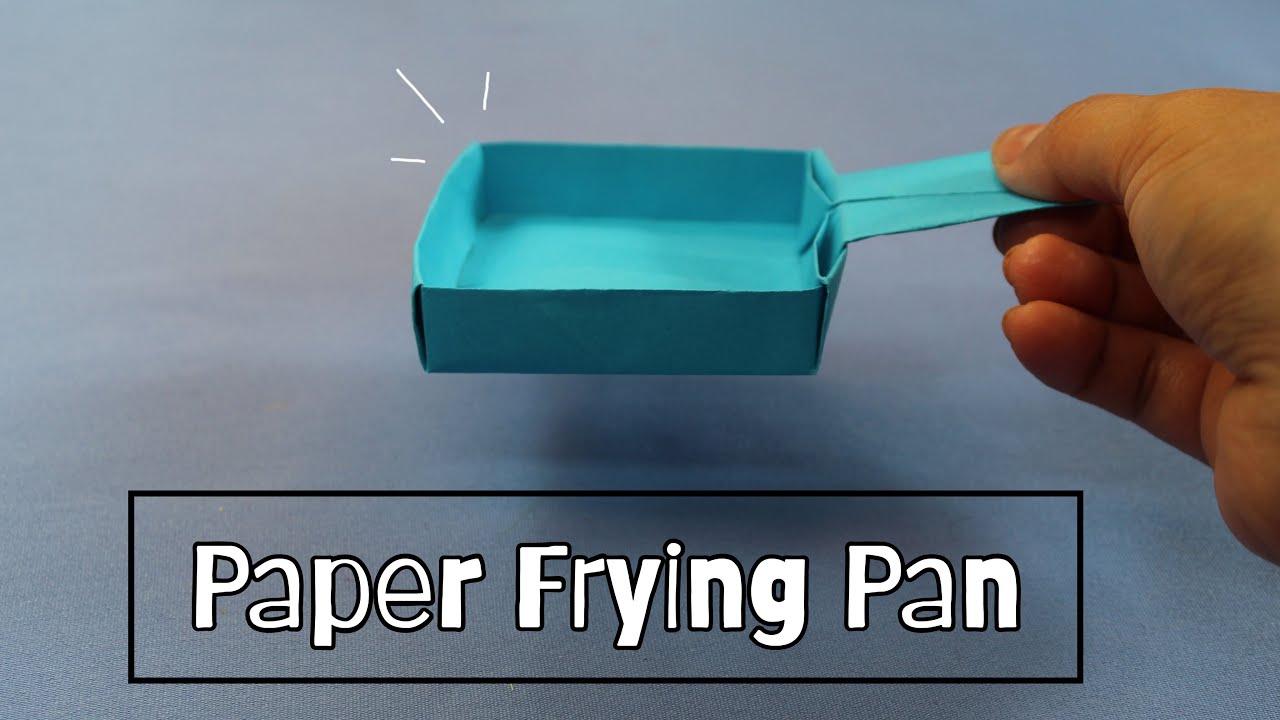 HOW TO MAKE A PAPER FRYING PAN | STEP BY STEP TUTORIAL | PAPER ORIGAMI FRYING PAN