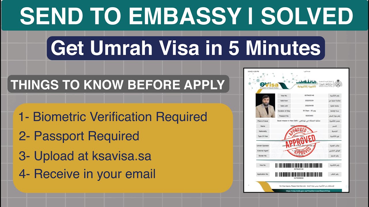 Saudi Visa Send to Embassy Meaning & Solution | How to Apply Umrah Visa from UK & USA | Tourist Visa