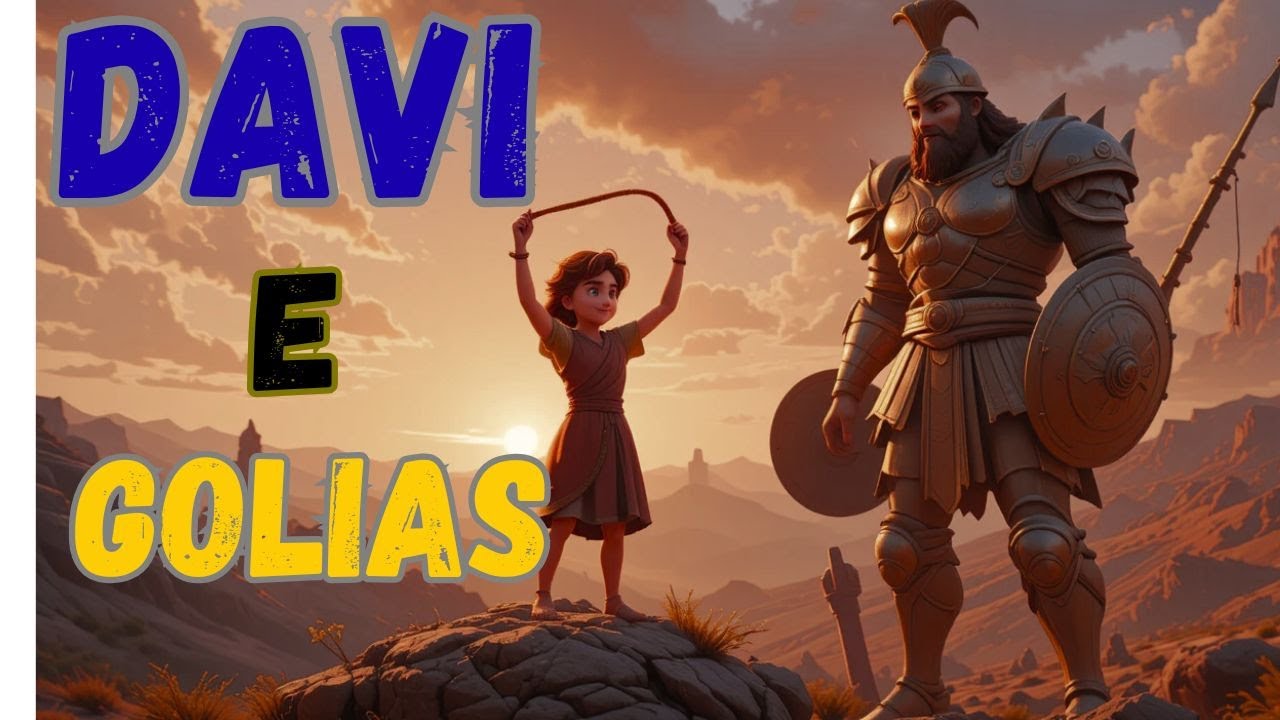 Davi  e Golias    A Fé Que Vence O Gigante !!  #viral #históriabíblica #daviegolias