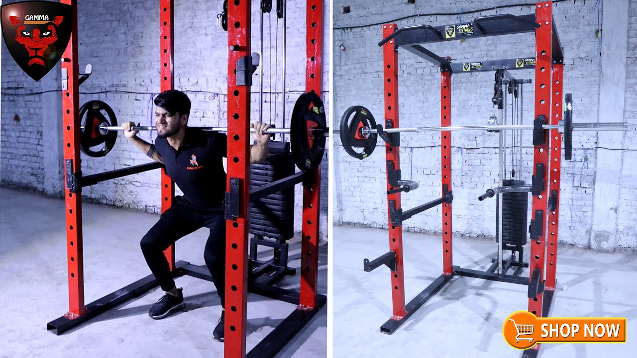 Gamma Fitness Power Rack PR 22 With Cable Crossover | Best Home Gym Equipment Setup At Lowest Price